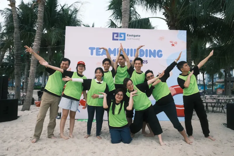 Eastgate team building event at the beach